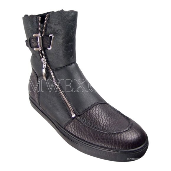 CESARE PACIOTTI LUXURIOUS SHEARLING BOOTS ITALIAN DESIGNER MENS SHOES NEW IN BOX main image 11